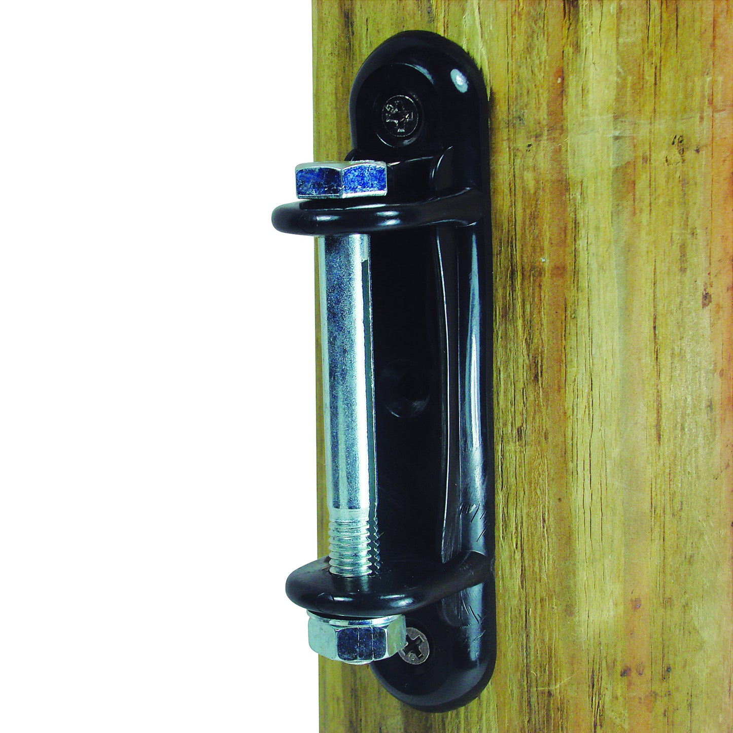 Wood Post - 2" Polytape Metal Split Bolt Tensioner - Black