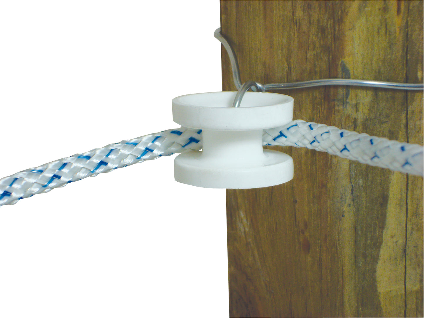 Wood Post - High Strain Corner Insulator - White