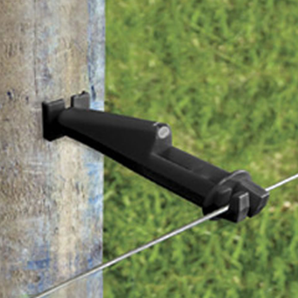 Patriot - Wood Post Slant Nail 5" Insulator - Black