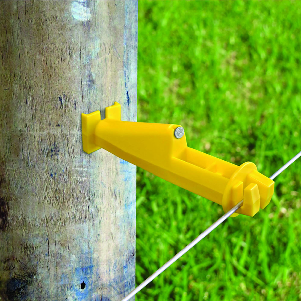 Patriot - Wood Post Slant Nail 5" Insulator - Yellow