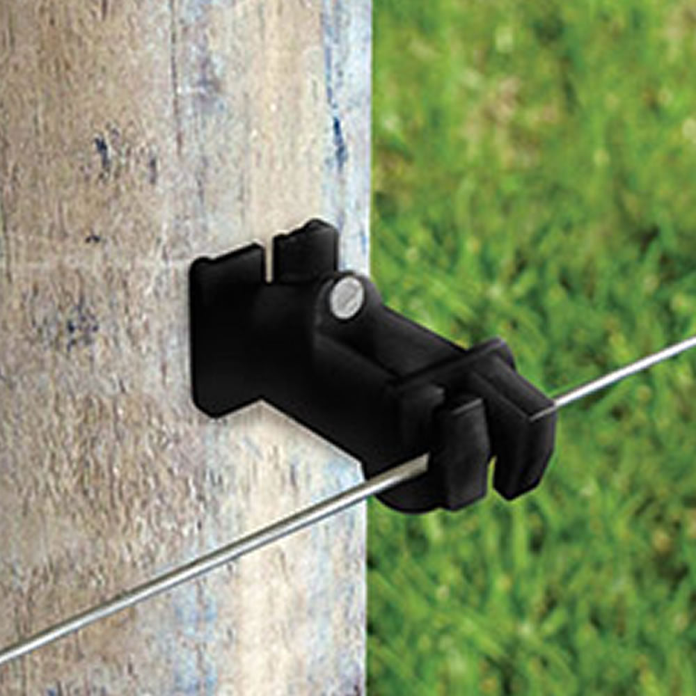 Patriot - Wood Post Slant Nail 2" Insulator - Black