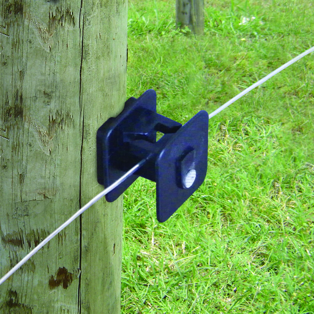 Patriot - Economy Wood Post Square Insulator - Black