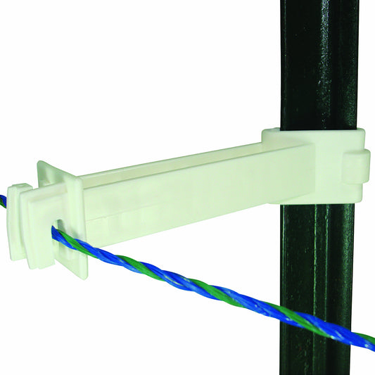 T Post - 5" Reverse Extension Insulator - Polywire - White