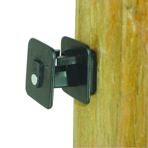 Wood Post - Screw on Insulator - Wire - Black