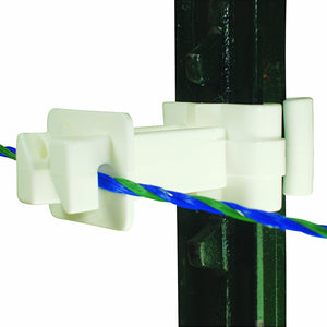 T Post - 3" Extension Insulator - Polywire/wire - White