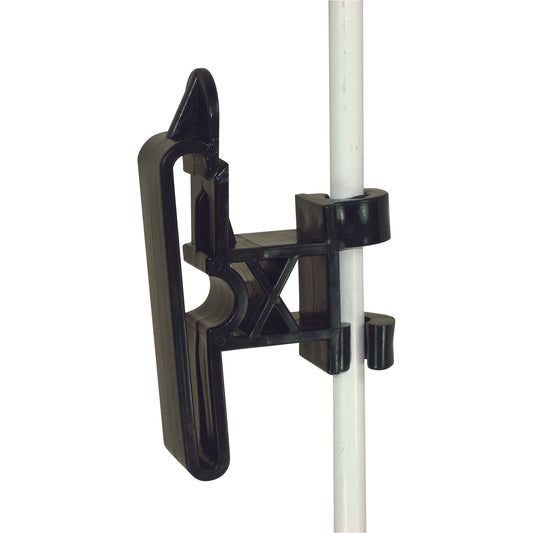 3/8" Round Post Clip on 2" Tape Insulator - Black