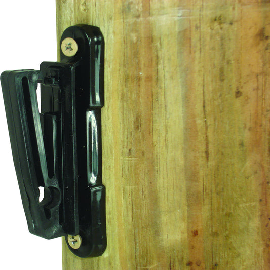 Wood Post - 2" Polytape Nail on Insulator - Black