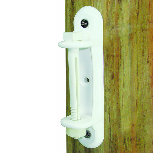 Wood Post - 2" Polytape Plastic Split Bolt Tensioner - White