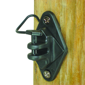 Wood Post - Pinlock Nail on Insulator - Polywire/wire -  Black