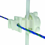 Round Post - W Style Screw on - Polywire/wire - White