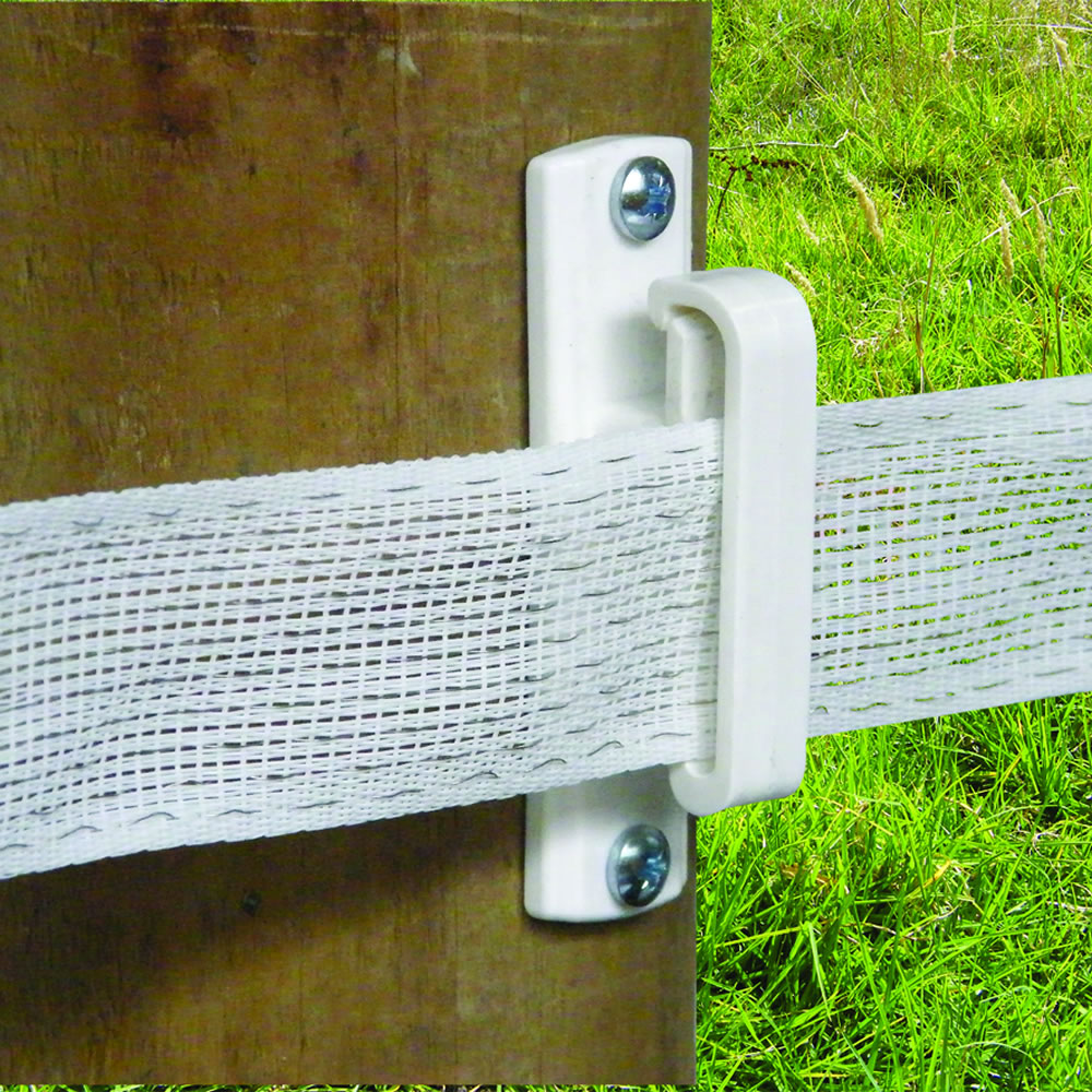 Patriot - Wood Post Wide Tape Insulator - White