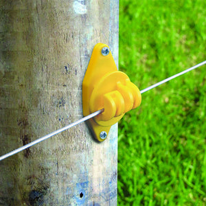 Patriot - Wood Post Claw Insulator - Yellow